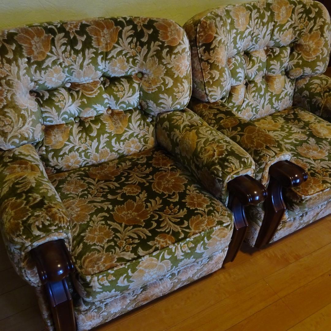 オールド Karimoku（カリモク）金華山セットシングル3人掛けセッと送料