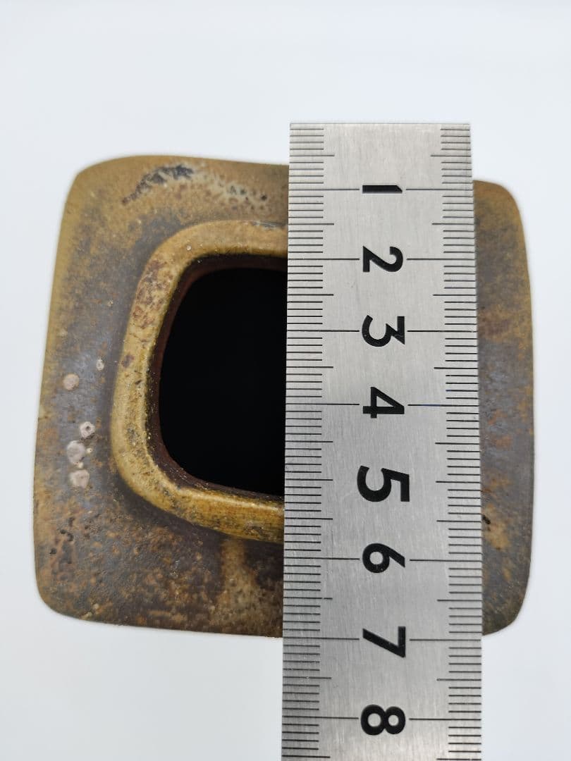 b80 花入 備前 窯変 四方 角 木村陶峰 木箱 茶道具 古物 - メルカリ