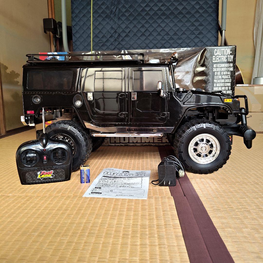 HUMMER ラジコンカー ブラック 1:12 Hummer H1 RTR | Scale RC Crawler, 4WS & Portal Axle | FMS Hobby