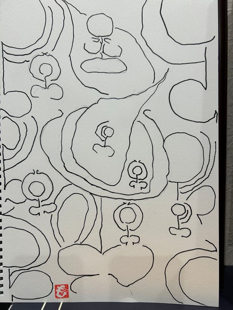 抽象画 人間のシルエット ペン画 送料無料】スペイン 具象画 人間 シルエットアート 人間のような人物