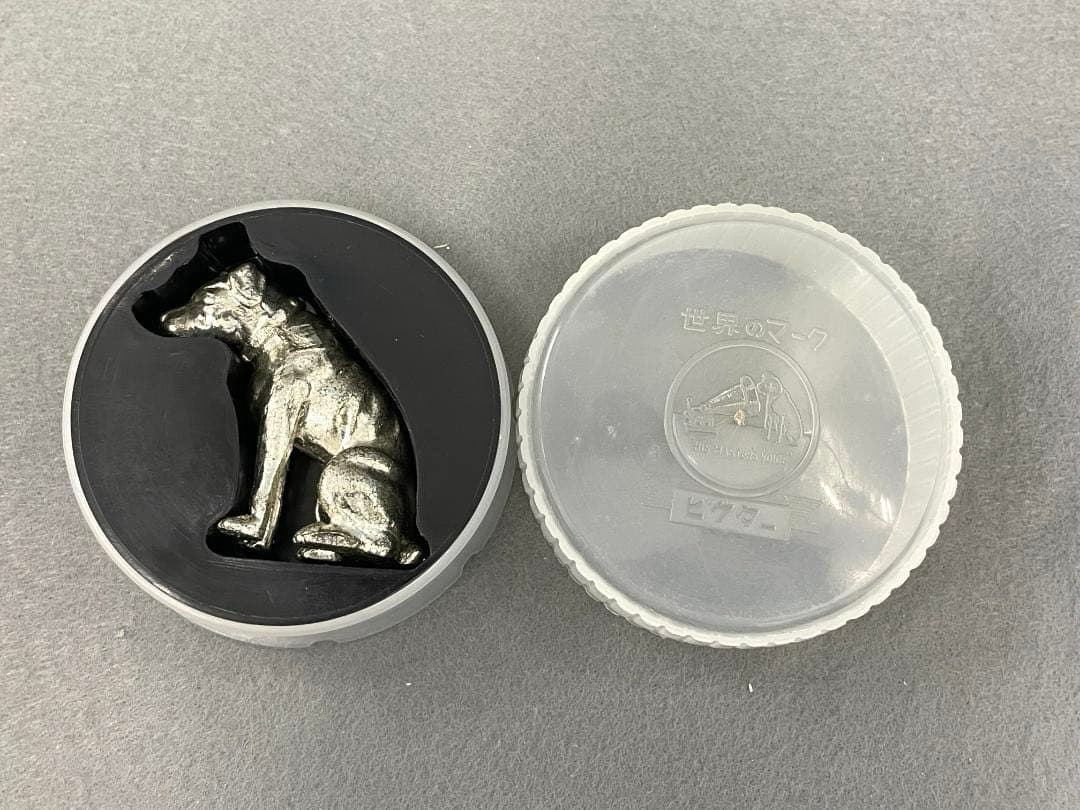 ビクター犬　ニッパーくん　陶器 ２体 25.5cm 16cm　メタル 1体