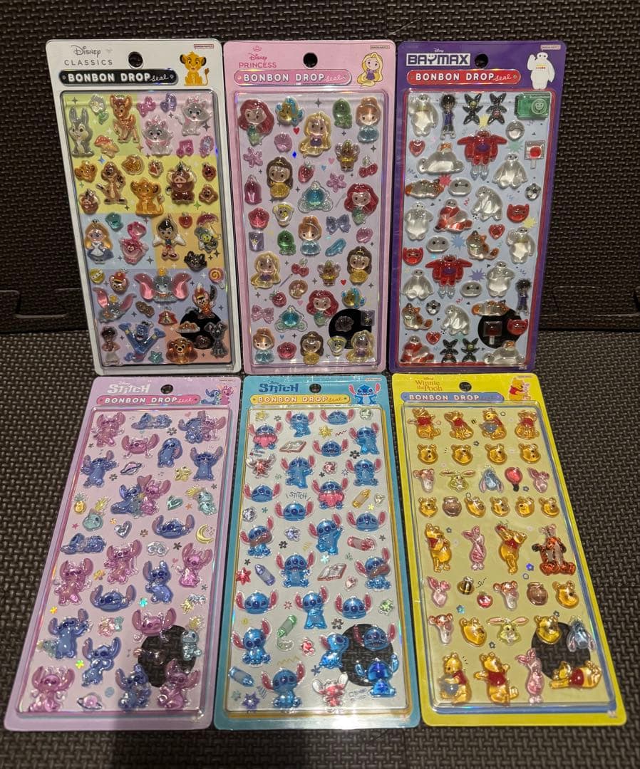 正規品 ディズニーボンボンドロップシール6枚セット サンスター文具 アウトレット 正規品 ボンボンドロップシール mini