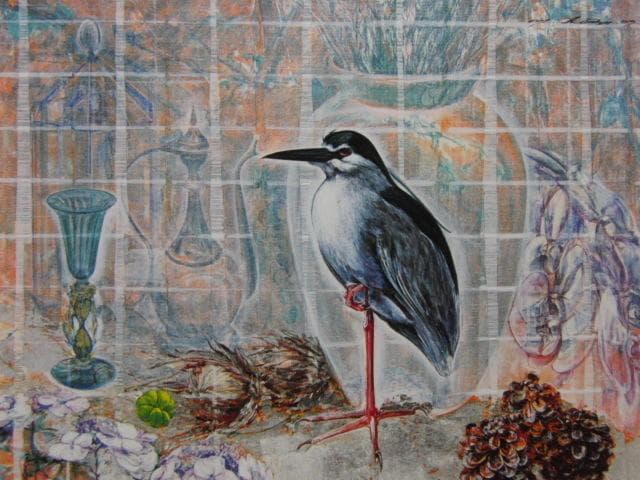 相田幸男、【画室一隅…四季】、希少な大判額装用画集より、美品、日本