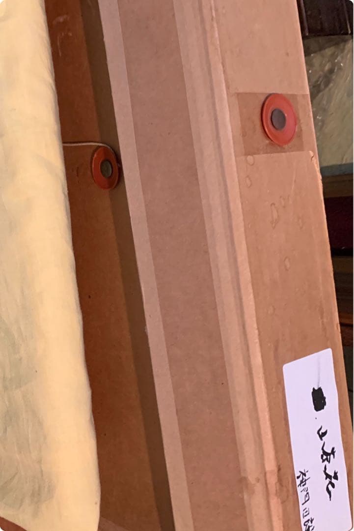 希少　絵画　油彩肉筆画　真作　神門四郎『山茶花』M6サイズ