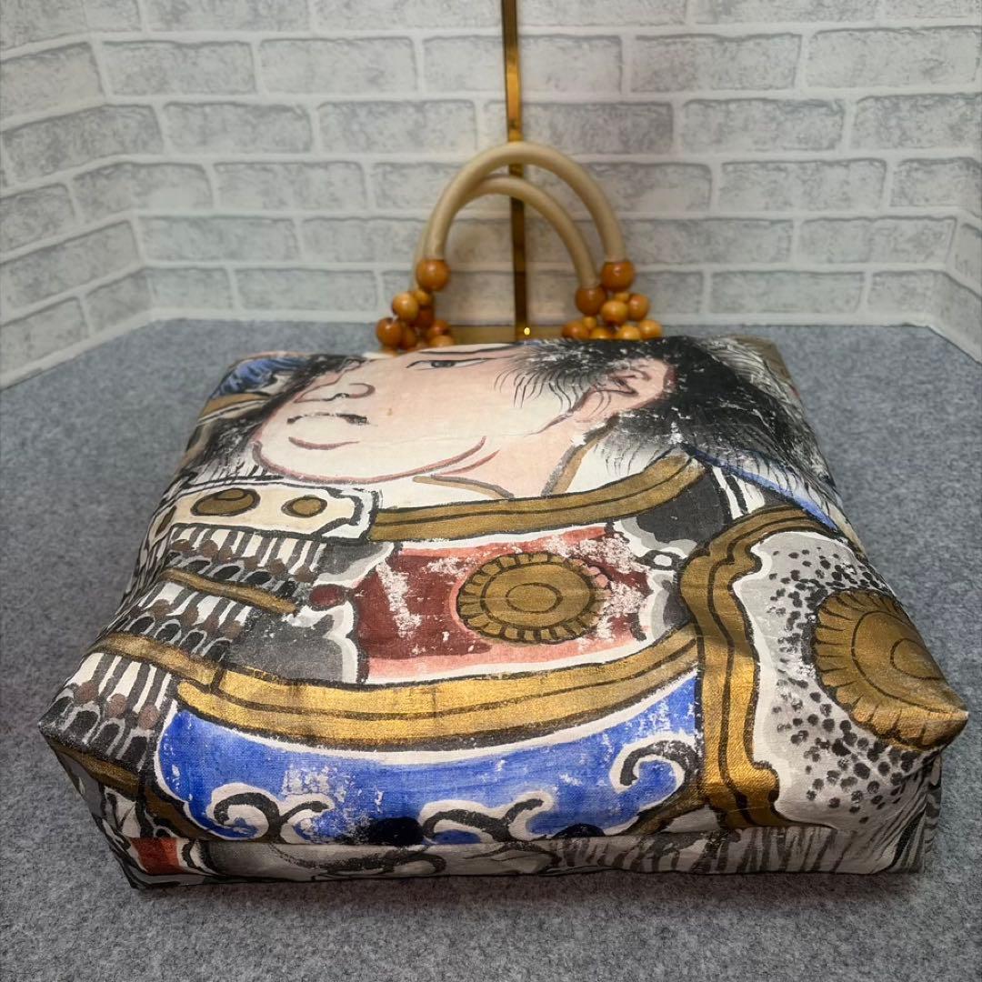 希少古布】武者のぼり旗リメイク53”トート 伝統工芸 侍 お土産 ギフト