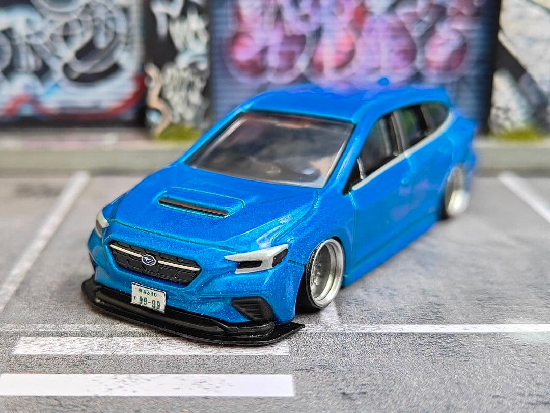 トミカ改造 スバル 新型レヴォーグ セミスモ☆深リム ☆ホットウィール