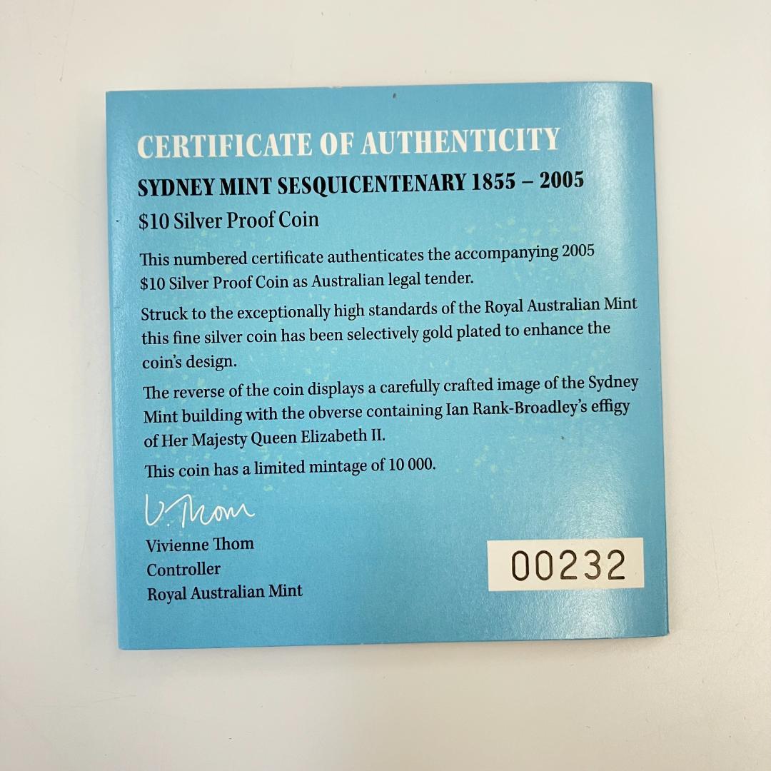 オーストラリア王立造幣局 シドニー造幣局開設150周年記念 10