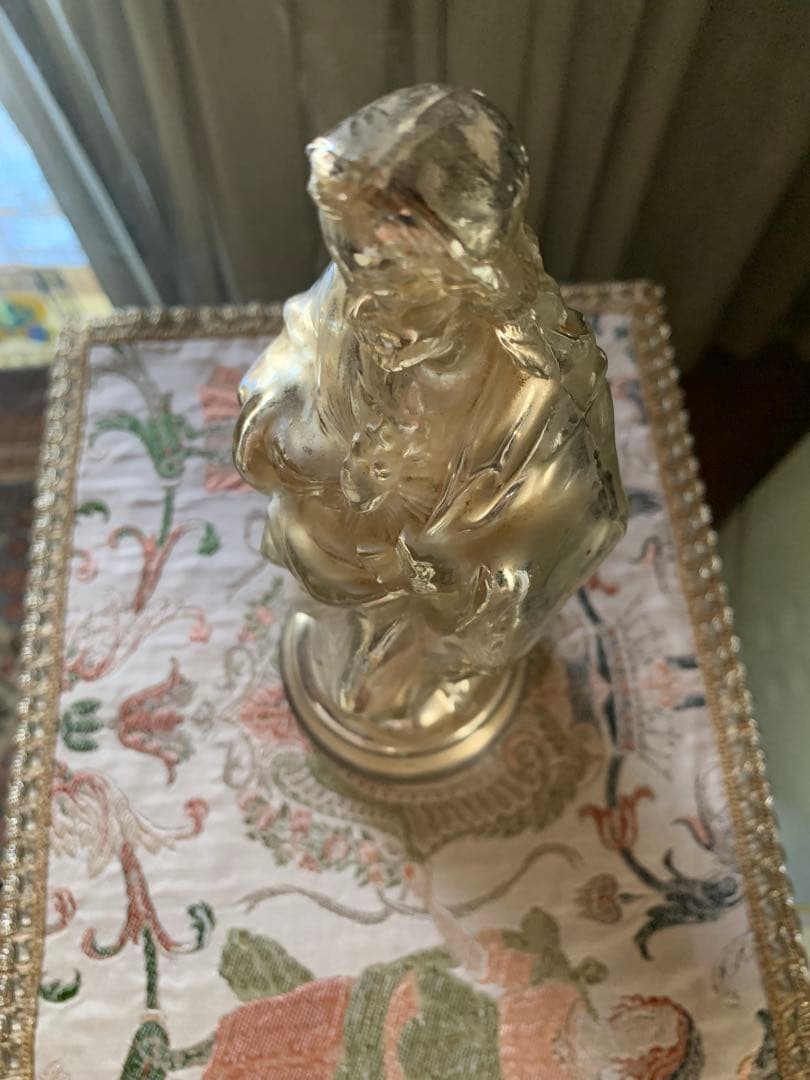 フランス製アンティーク 激レア・メーキュリーガラス聖心キリスト立像！