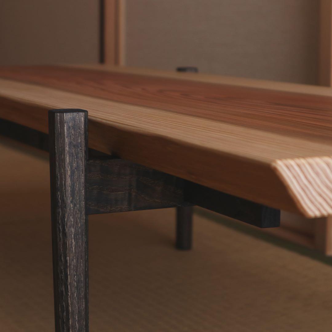 杉の黒脚ローテーブル 其の2