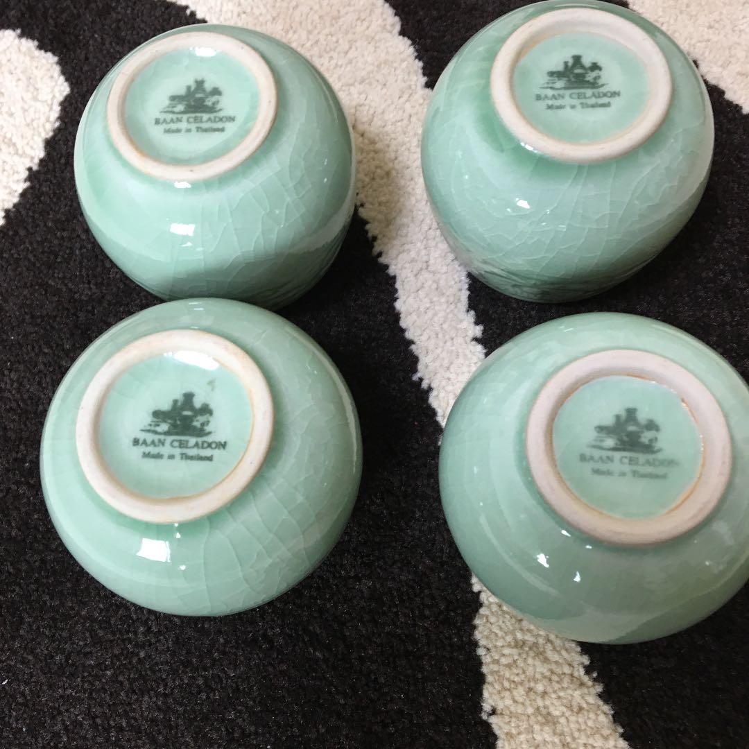 ☆セラドン焼き☆バーンセラドンBAAN CELADON タイ青磁 湯呑みセット