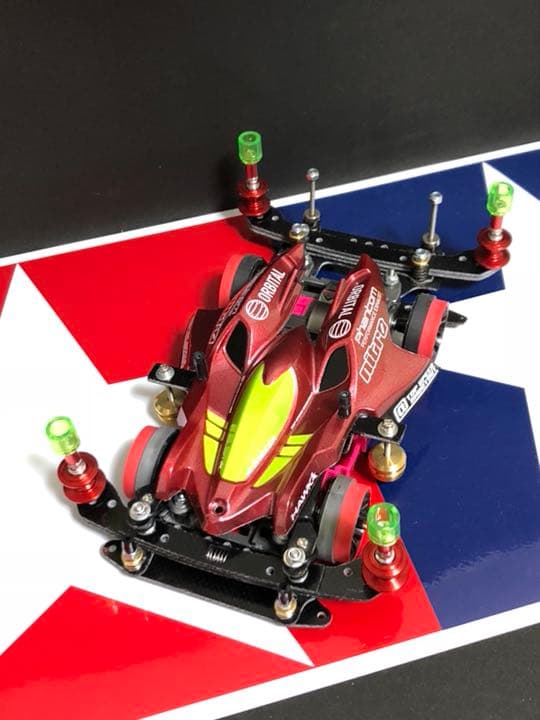 ミニ四駆 完成品 MSフレキカスタム phantomマンタレイMK-2 旧Aパーツか？ モーター固定力がいい感じ!? マンタレイ マーク2