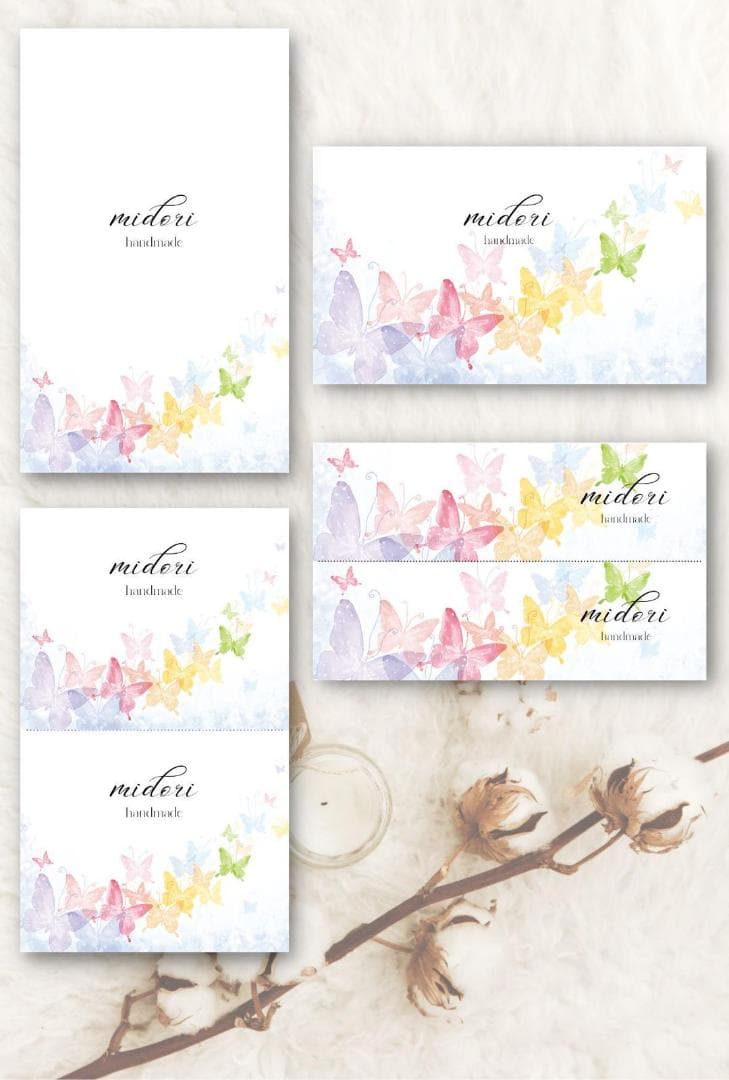 ショップカード アクセサリー台紙 サンキューカード 名刺 No.288 片面100枚】名刺 ショップカード サンキューカード アクセサリー台紙