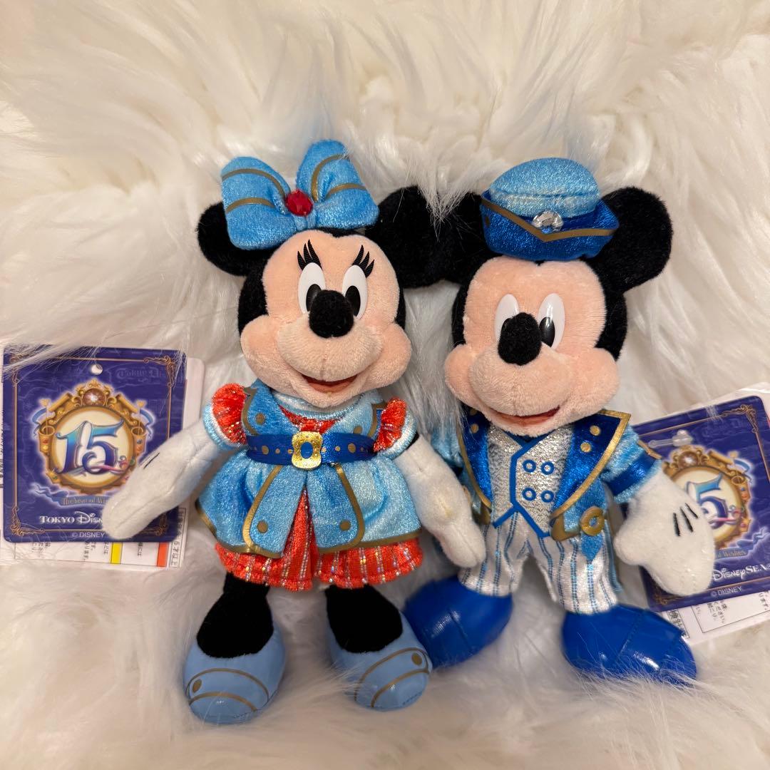 東京ディズニーシー 15周年 ミッキー ミニー ぬいぐるみ - メルカリ