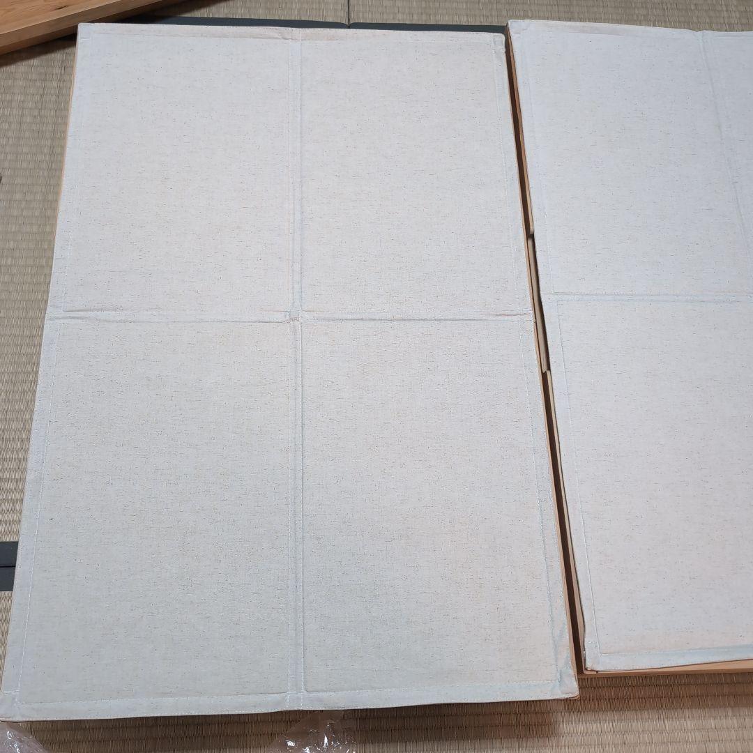 パイン材 ベッド下収納ボックス 仕切り付き 蓋付 3個セット