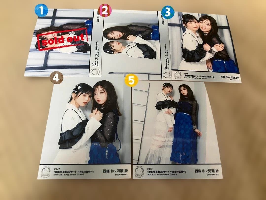 ナナニジ　22/7　西條和卒業コンサート　河瀬詩　バラ売り 西條和卒業コンサート 8年半、ナナニジでいてくれてありがとう