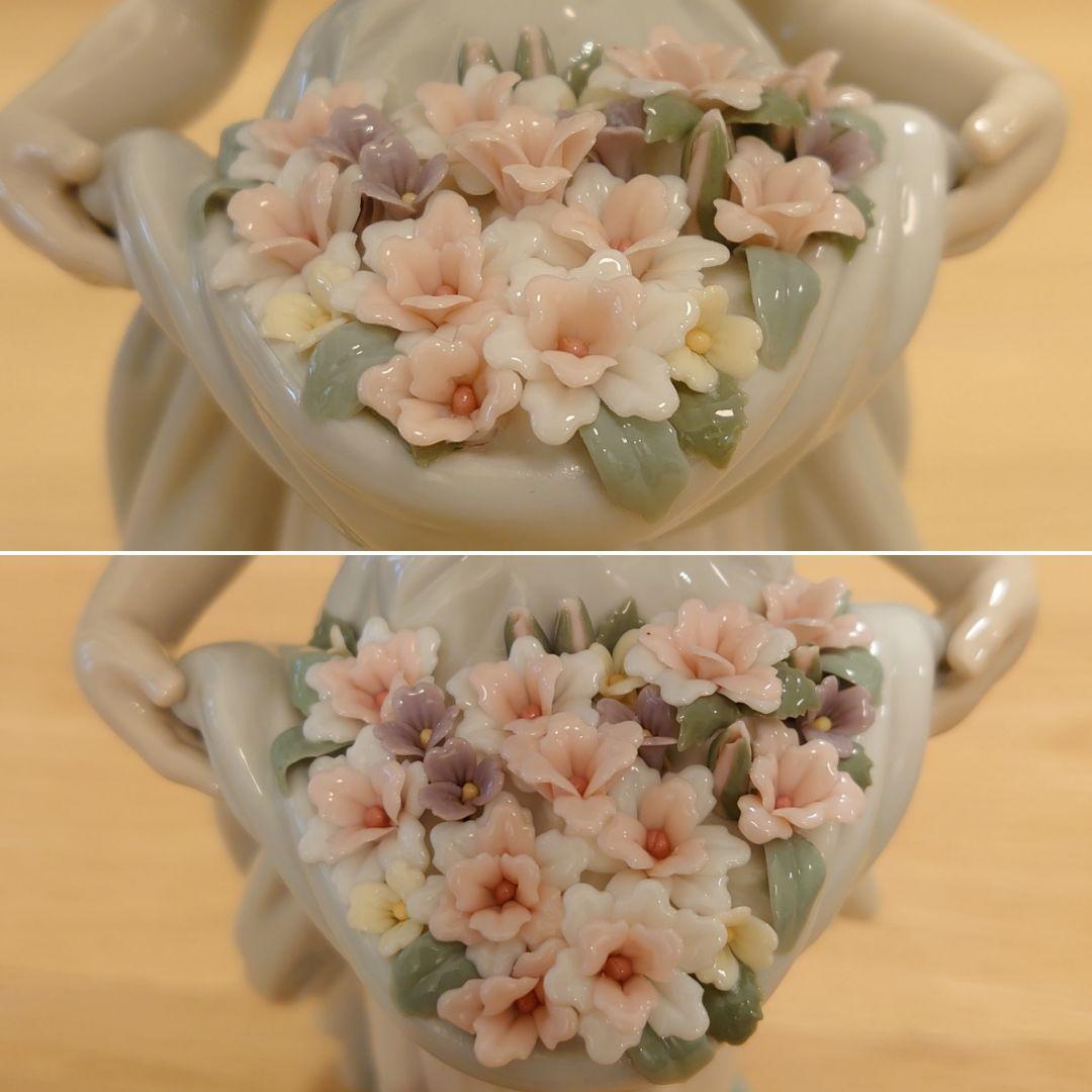極美品 欠損無】LLADRO リヤドロ No.6756『たくさん摘めたよ