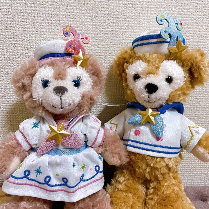 ダッフィー　シェリーメイ　ぬいぐるみ　お出かけポージープラッシー 新品】シー限定品 ポージープラッシー ダッフィー シェリーメイ 2個 20