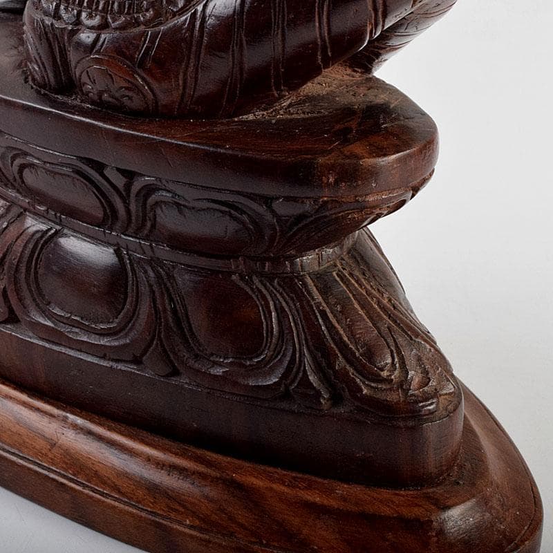 仏教美術 木彫 パールバティ像 置物 N 8904