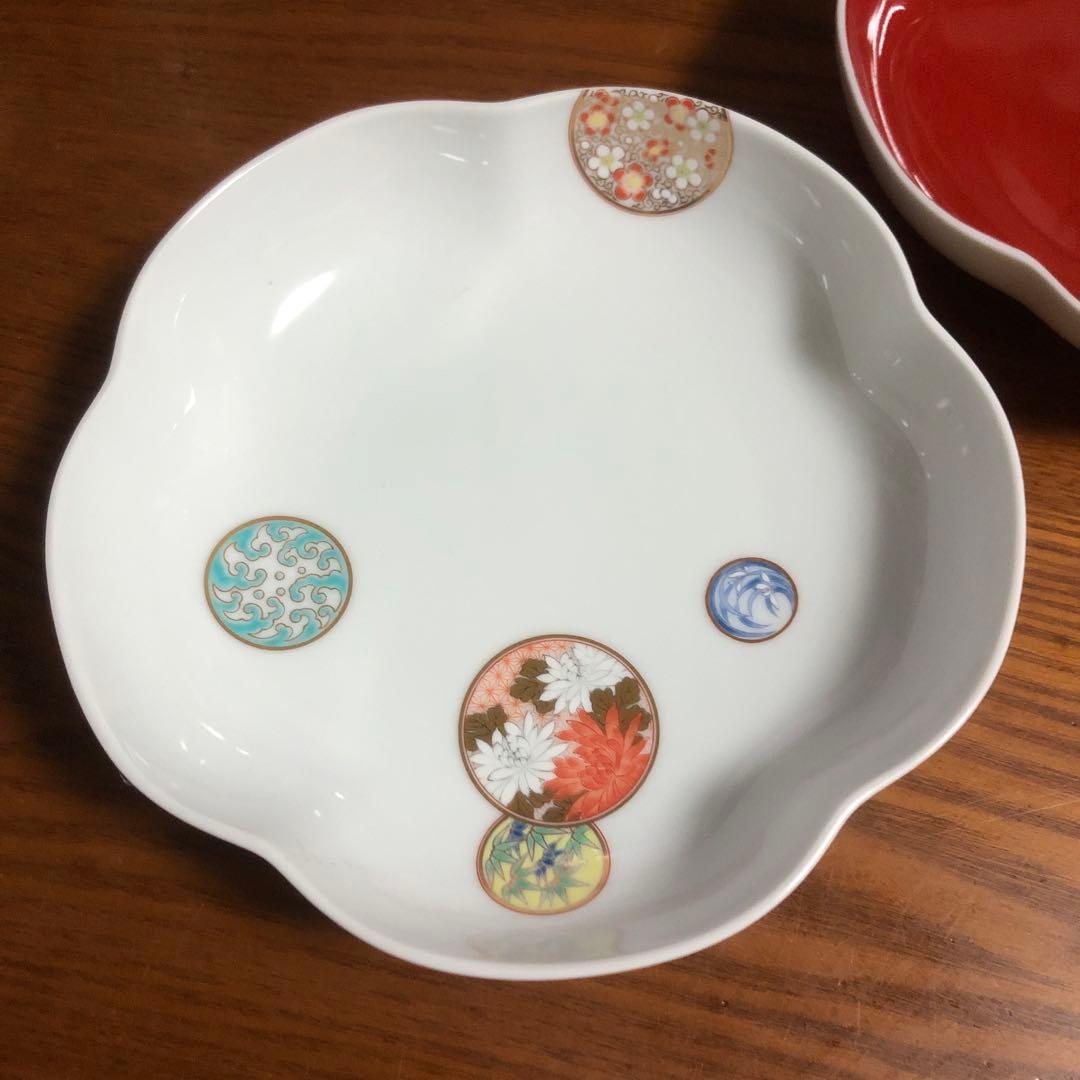 深川製磁 寿赤絵、朱皿 2枚セット - メルカリ