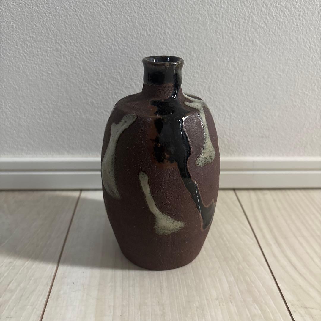 濱田庄司　流掛焼締徳利 濱田 庄司 掛分扁壷 | しぶや黒田陶苑