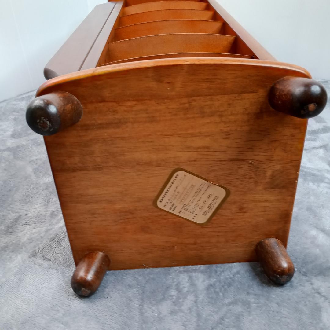 木製 スリッパラック ブラウン 玄関 スリッパ レトロ感あります