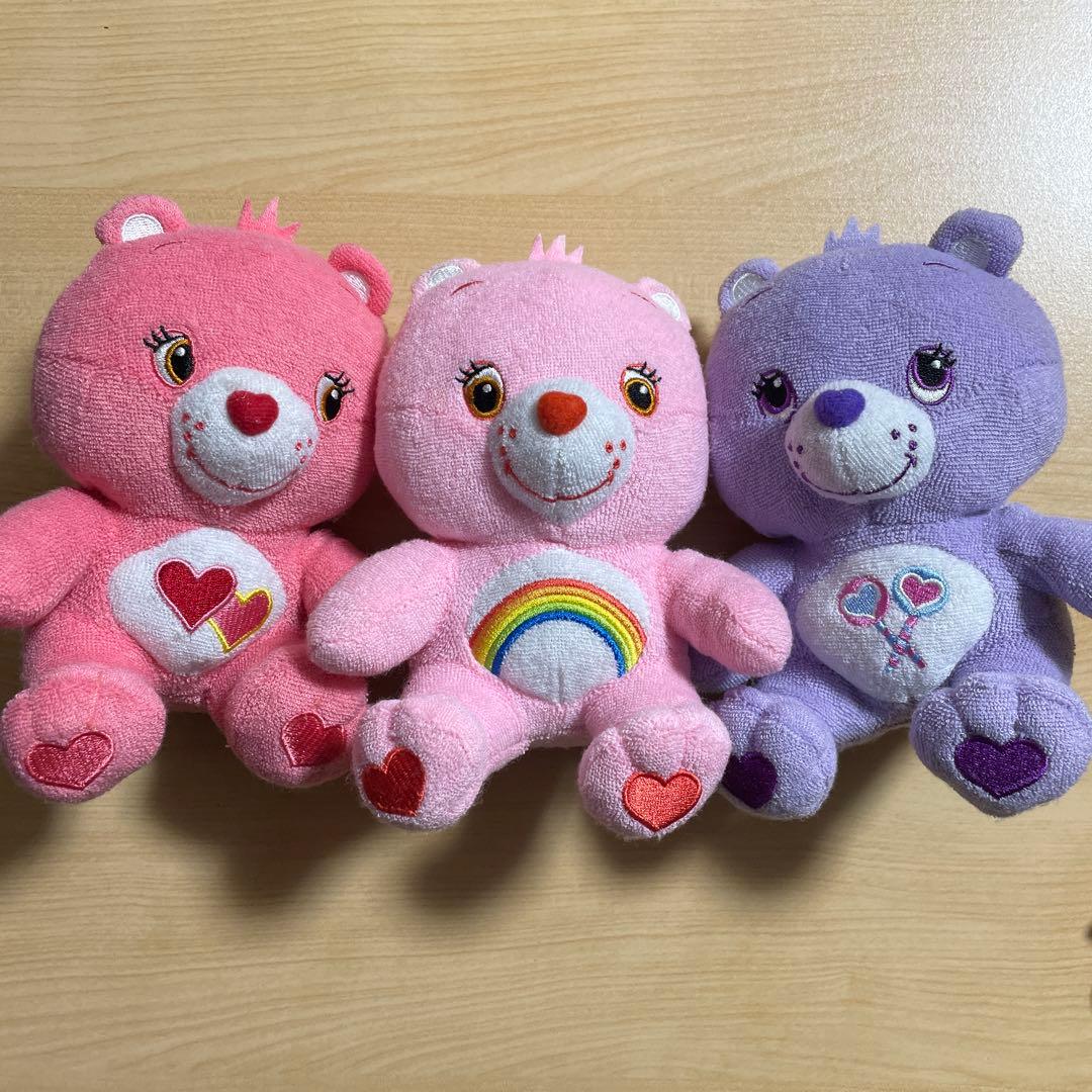 平成レトロ ケアベア ぬいぐるみ 3つセット 当時物 - メルカリ