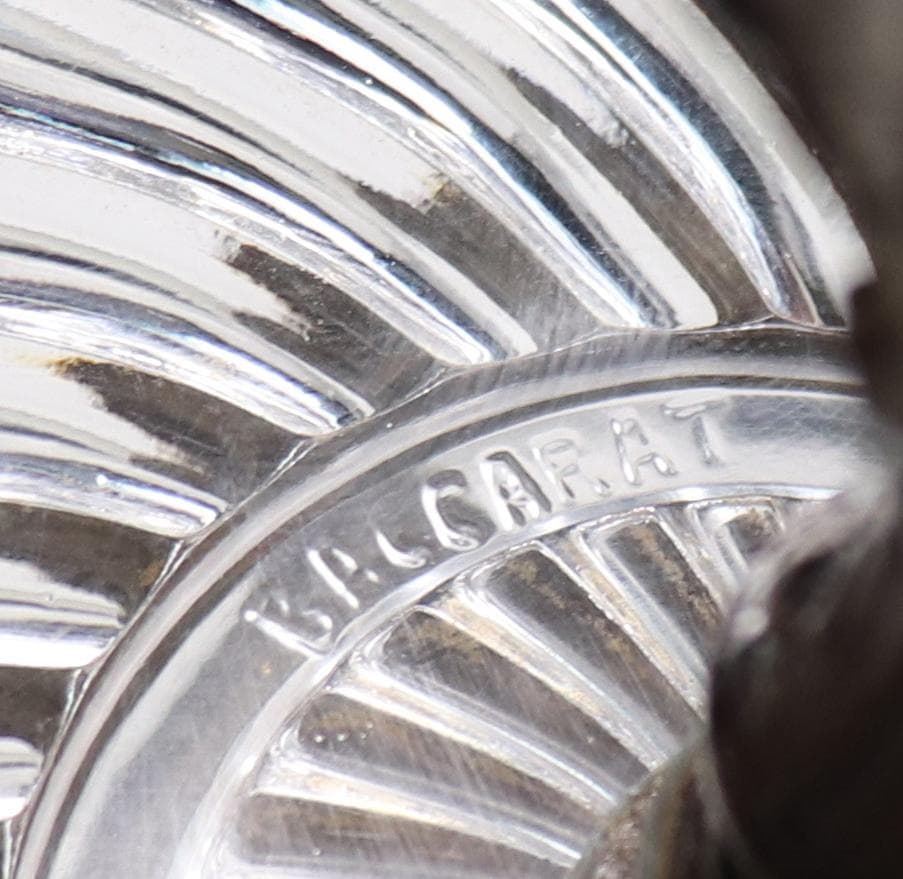 オールド・バカラ 博物館級 大型センターピース花瓶&コンポート30cm