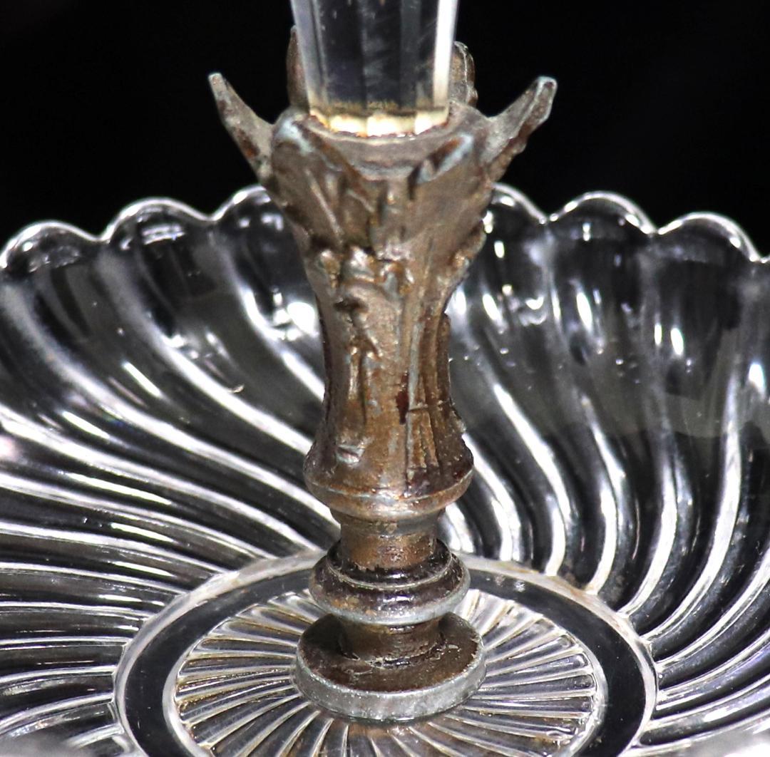 オールド・バカラ 博物館級 大型センターピース花瓶&コンポート30cm