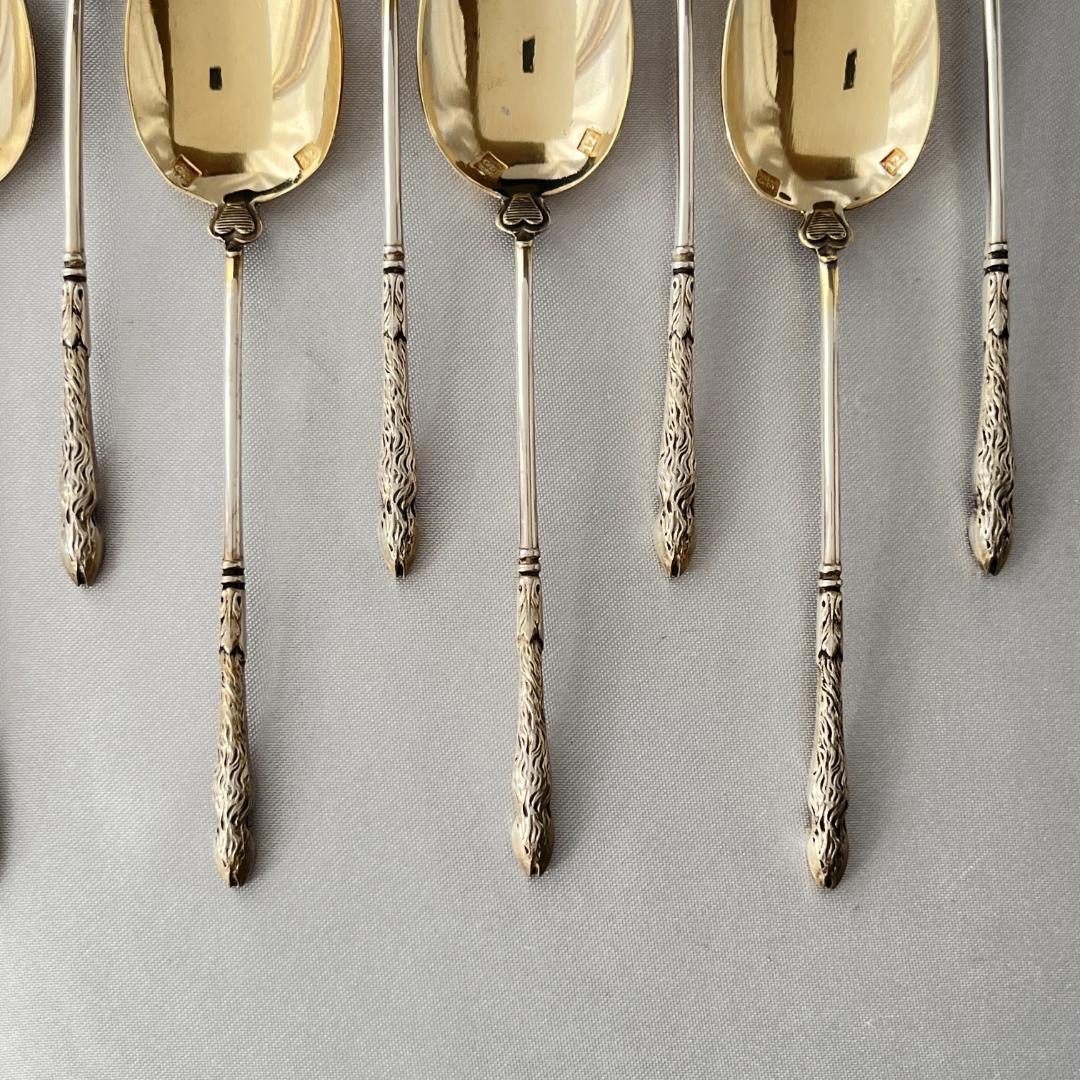 仏蘭西】 コーヒースプーン 12本【シルバープレート】ケース