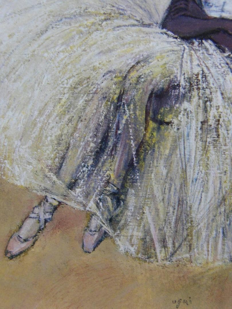 荻 太郎、「バレリーナ」、希少画集・額装画、日本製・新品額縁にて