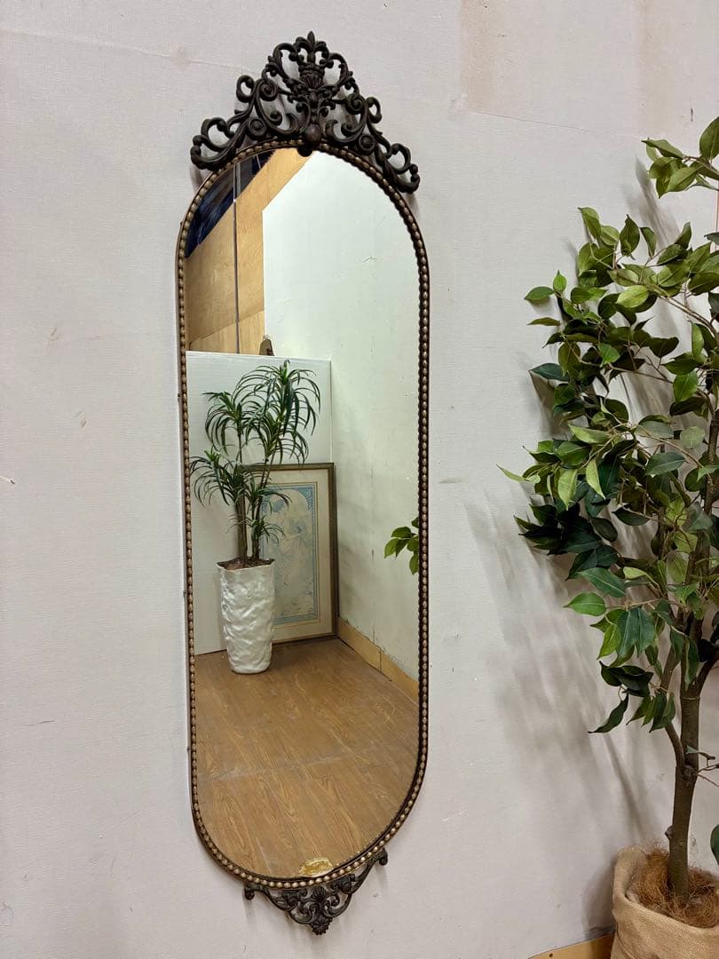 管475☆イタリア製☆アイアン☆ウォールミラー☆壁掛け鏡 - メルカリ