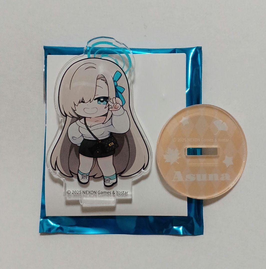 ブルーアーカイブ スマイルベースカフェ ミニ アクスタ 秋服 アスナ