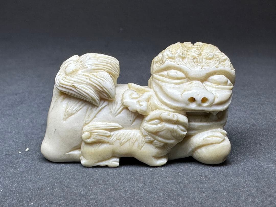 根付　ライオン　獅子　彫刻 置物　細密細工　骨董　アンティーク 第12回 根付と印章 ～光定・玉獅子鈕を参考に～