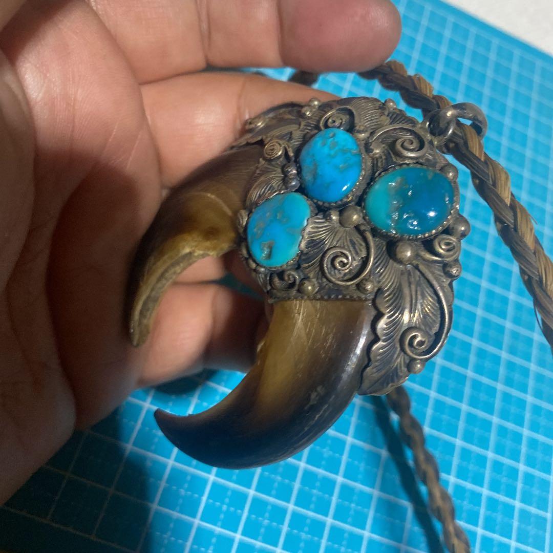 インディアンジュエリー 熊爪 ベアクロー 925 ネックレス - メルカリ