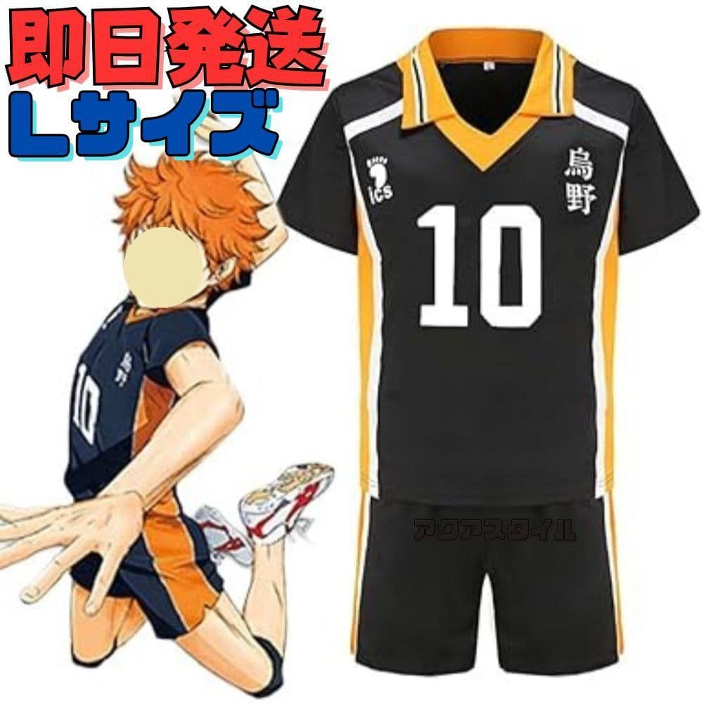 ☆Lサイズ ハイキュー!! 烏野高校 日向翔陽 10番 ユニフォーム