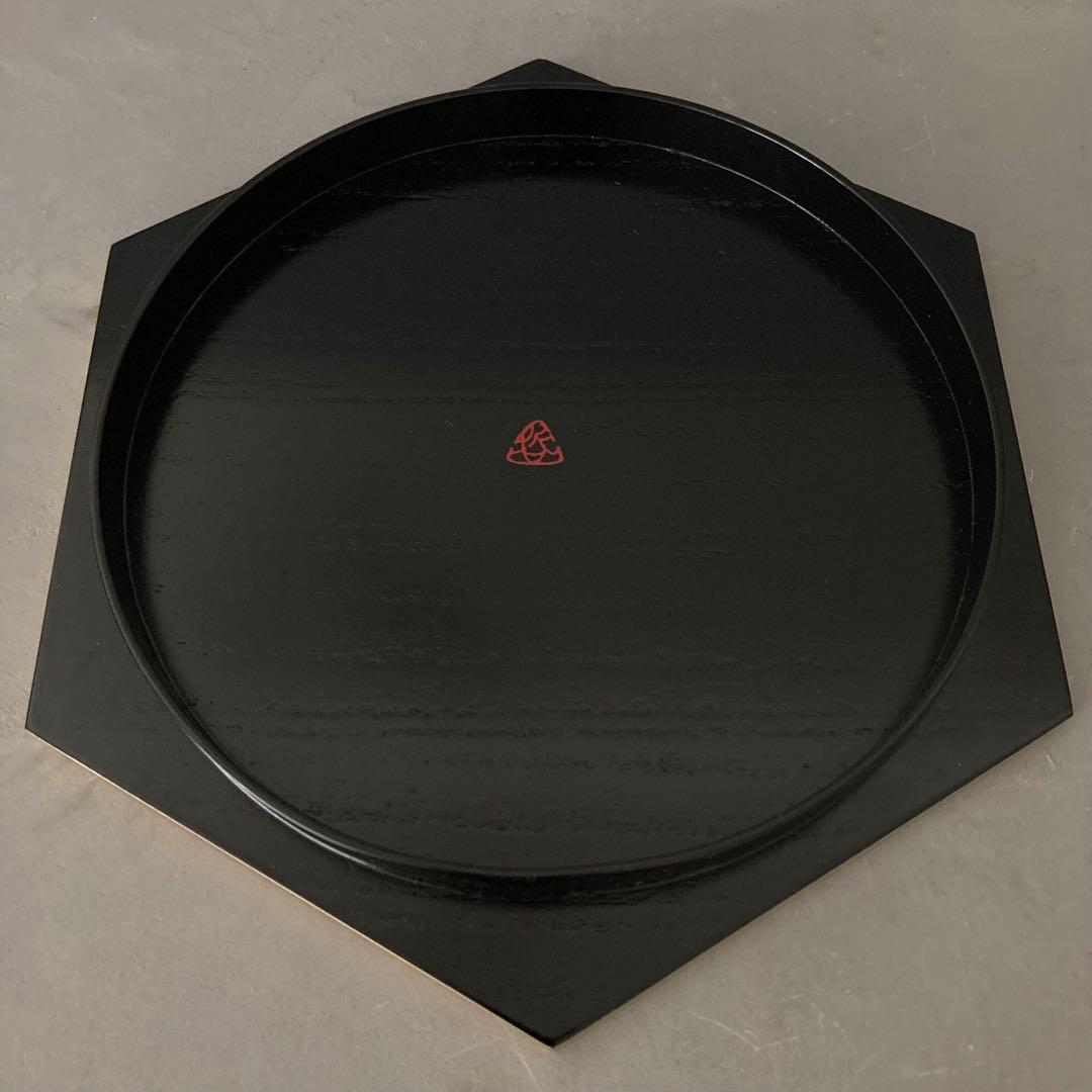 美品】哲公房 中村宗哲 三彩金釦 遊々盆 雪月花 共箱 茶道具 盆3点