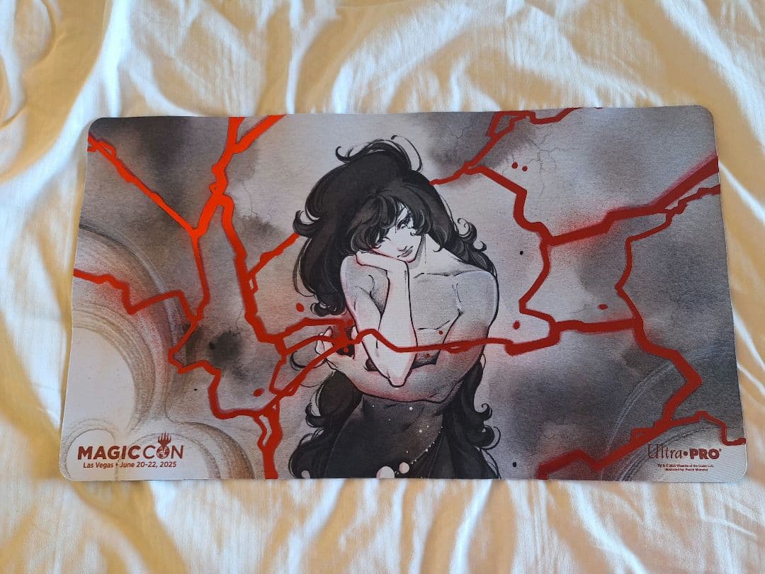 限定 peach桃子先生イラスト 稲妻 プレイマット foil 限定カラー 限定レア