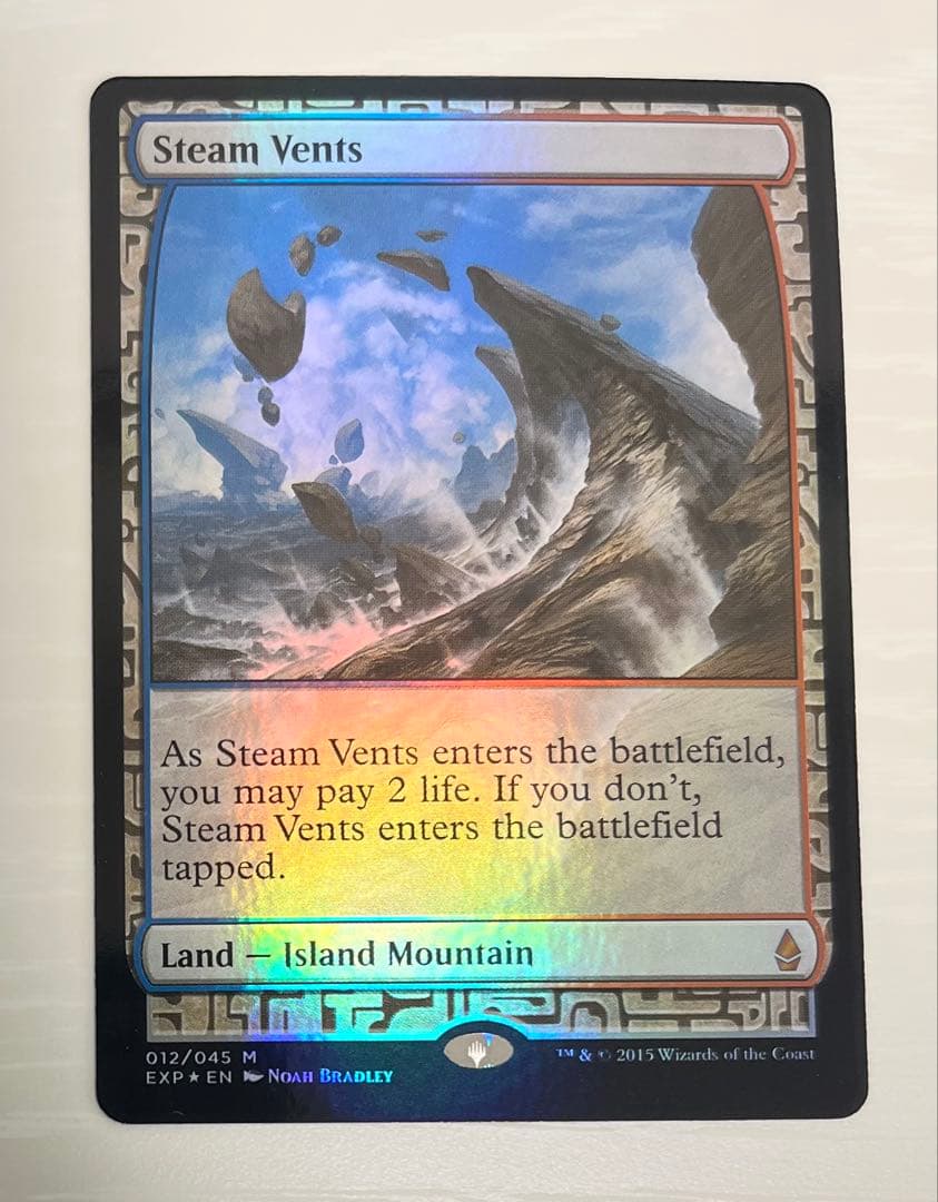 MTG 蒸気孔 EXP foil EX+](FOIL)(旧枠仕様)蒸気孔/Steam Vents《日本語》【RVR】