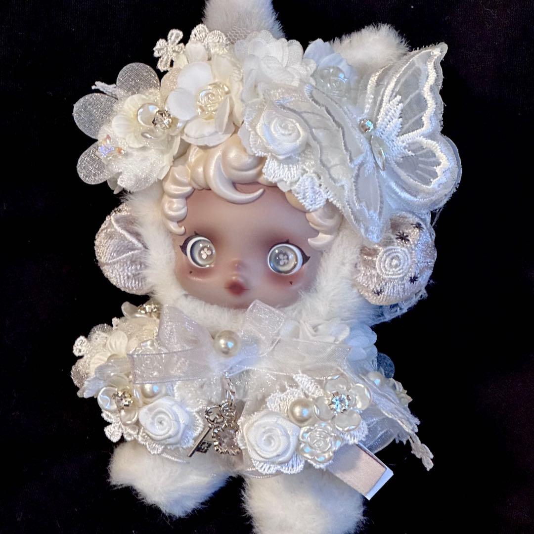 スカルパンダ 服 ハンドメイド ホワイトドレス POPMART - メルカリ