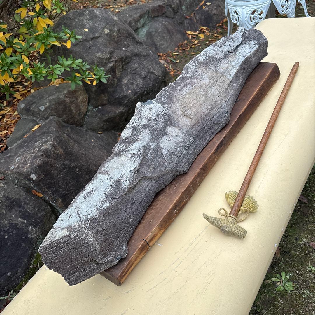 特大 カンカン石 サヌカイト 讃岐石 原石 天然石 水石 石琴 24.4kg