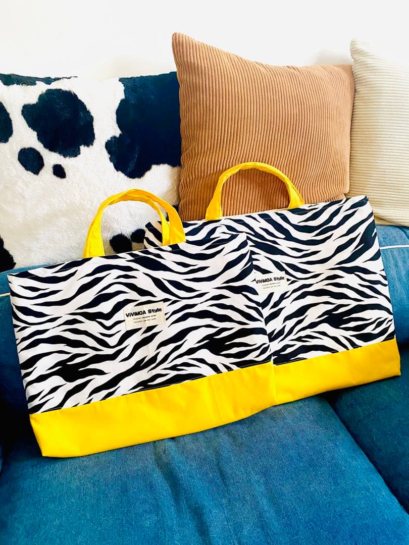 あゆみ　オーダー商品　ゼブラ×イエロー　入園入学グッズ　ViViMOA