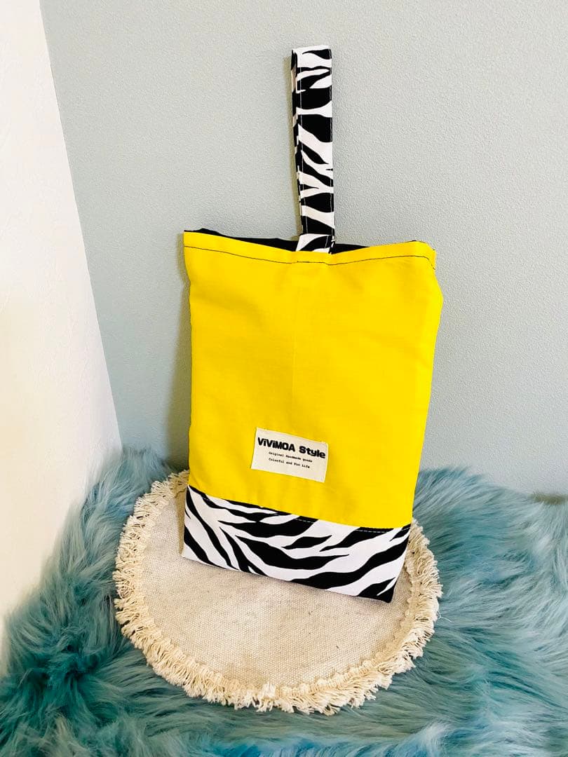 あゆみ　オーダー商品　ゼブラ×イエロー　入園入学グッズ　ViViMOA