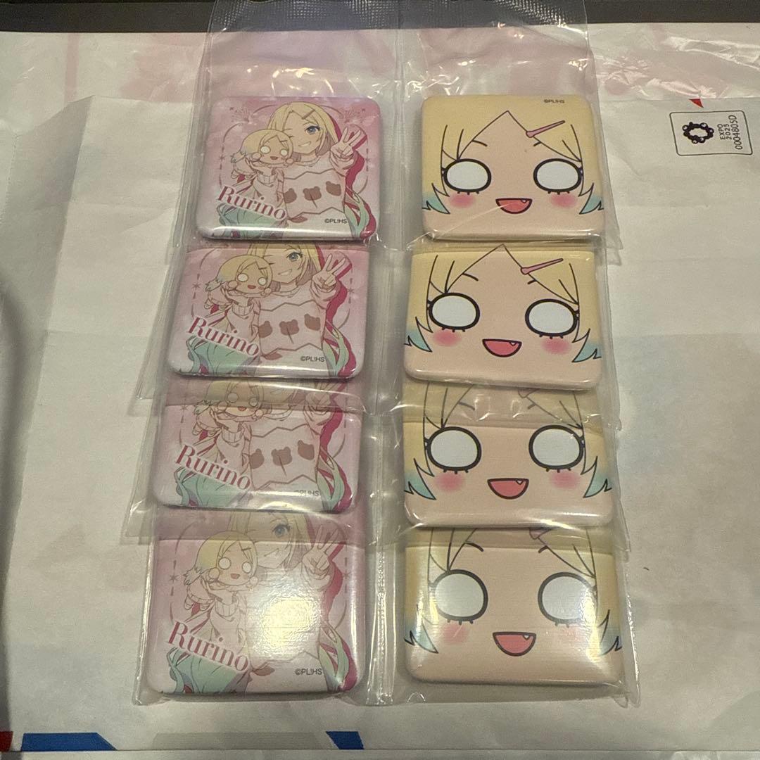 セガラッキーくじ 蓮ノ空 E賞 スクエア缶バッジ 大沢瑠璃乃 4セット