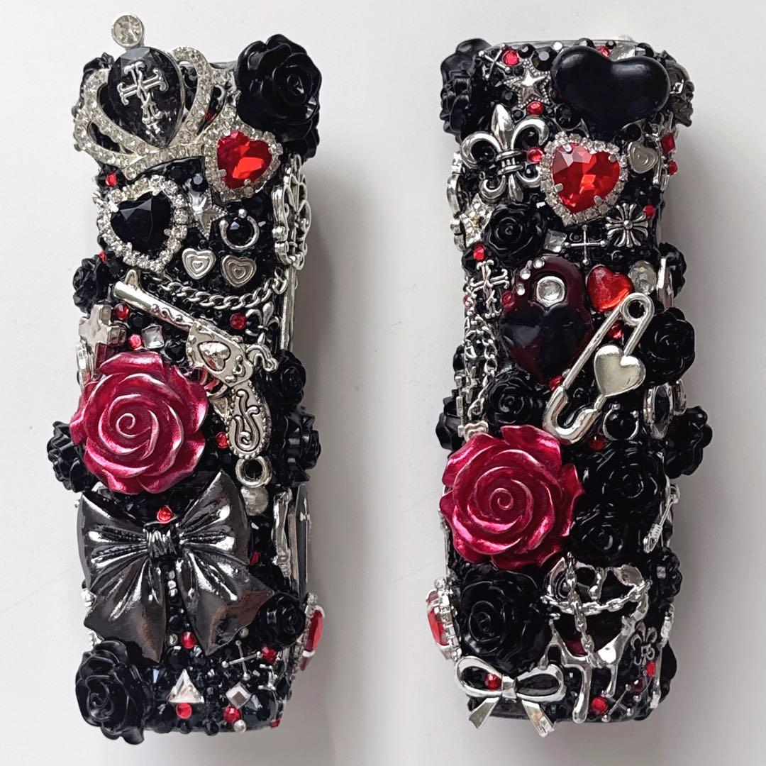 iQOSイルマワンケース デコ 赤 黒 地雷系 量産型 - メルカリ