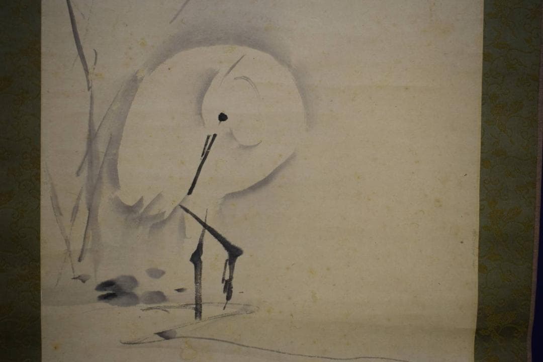 真作/大田久章/花鳥図/布袋屋掛軸HE-471