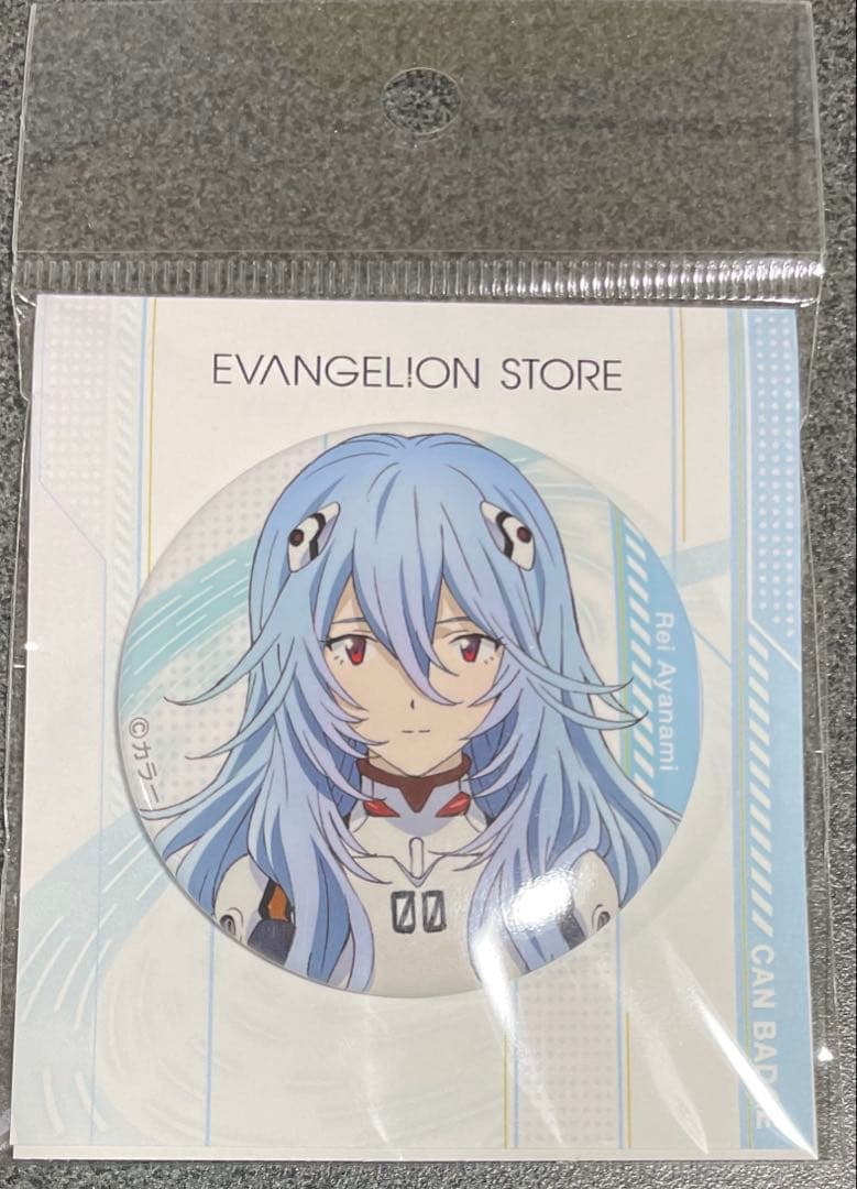 エヴァンゲリオン 缶バッジ 綾波レイ ロングヘア 【新品未使用品