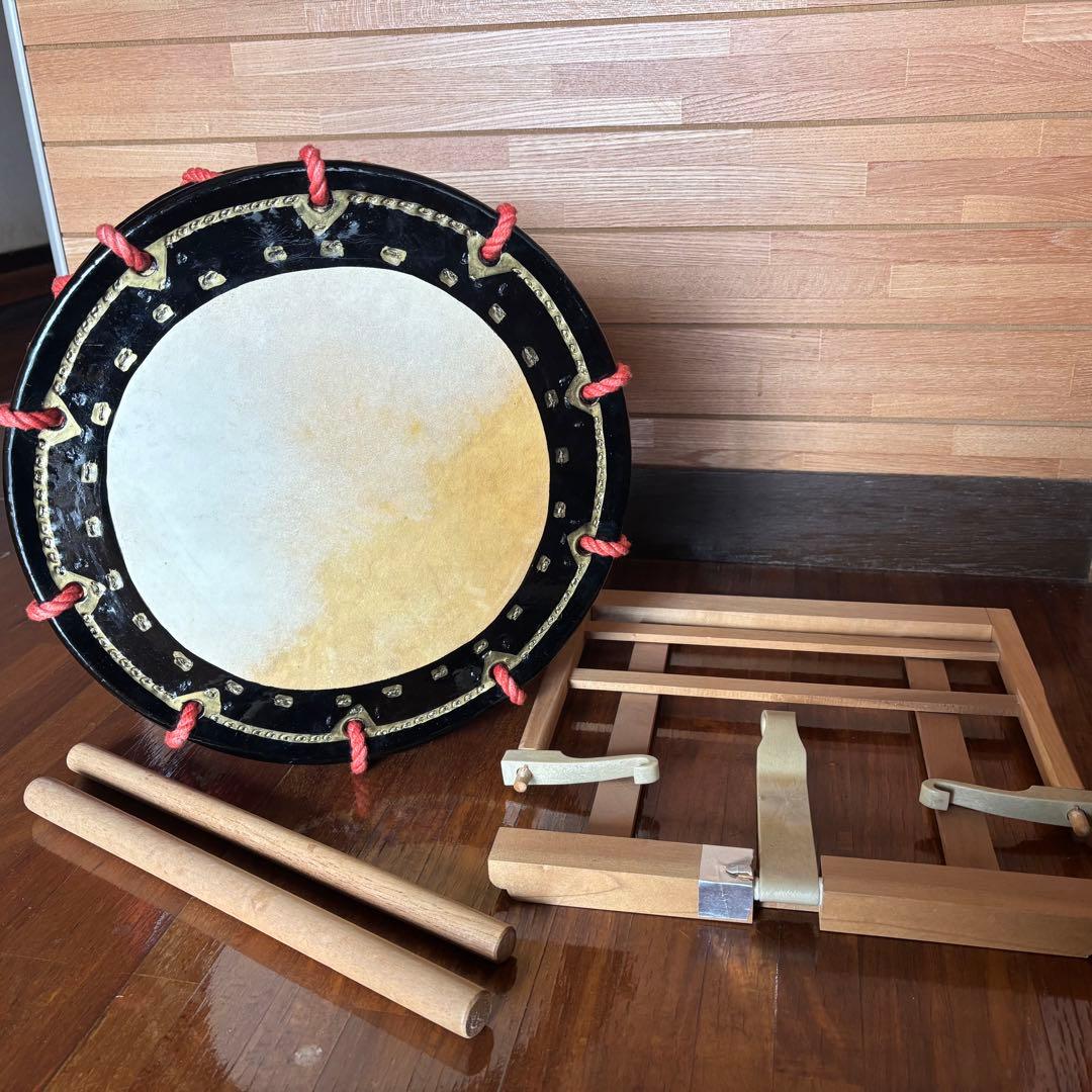 締太鼓 和太鼓 和楽器 ゼンオン お祭り お囃子 並附 締太鼓 N-11 ロープ締 合板 牛本皮 和