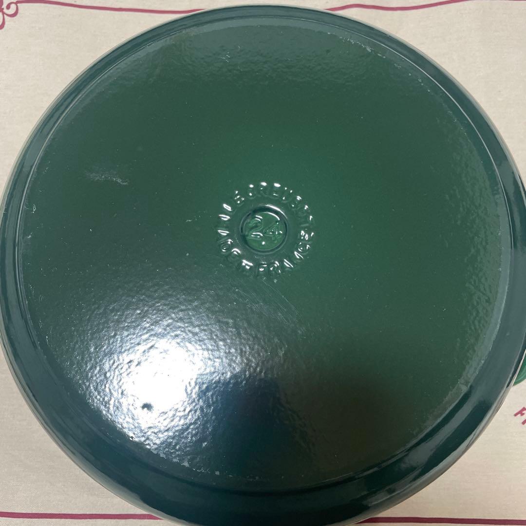 《希少》ルクルーゼ 24cm 希少 カクタスグリーン ココットロンド