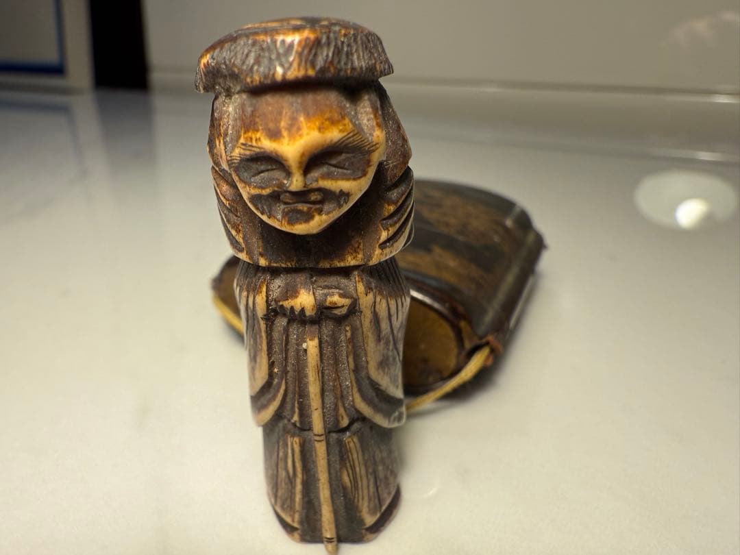 蒔絵 印籠 人物彫刻根付付 - メルカリ