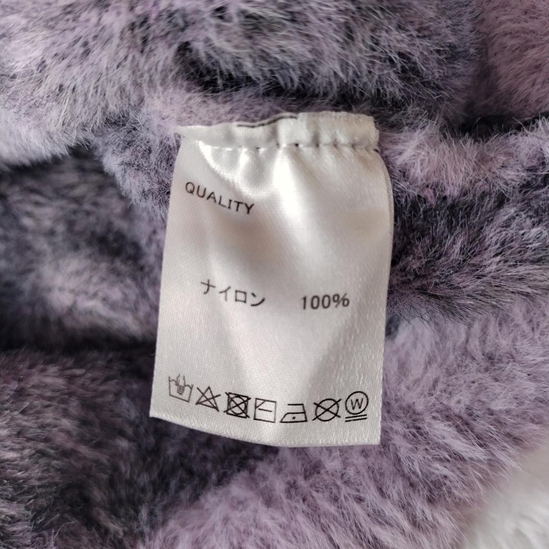 未使用級】ずとまよ スナネコ建設 モヘアタッチニット L ラベンダー